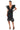 Front View Into The Night Black Ruffle Bandage Dress