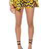 Front View Into The Wild Printed Satin Short