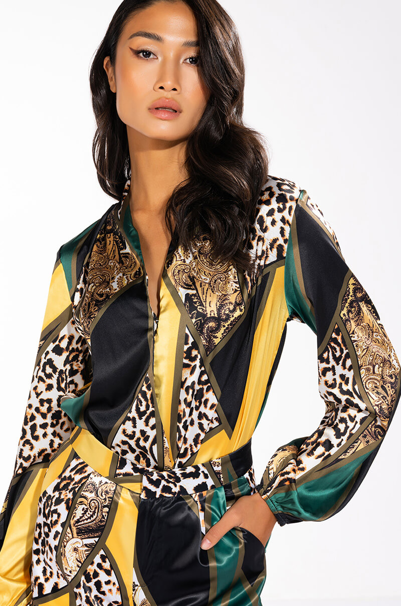 INTO THE WILD SATIN BODYSUIT view 0