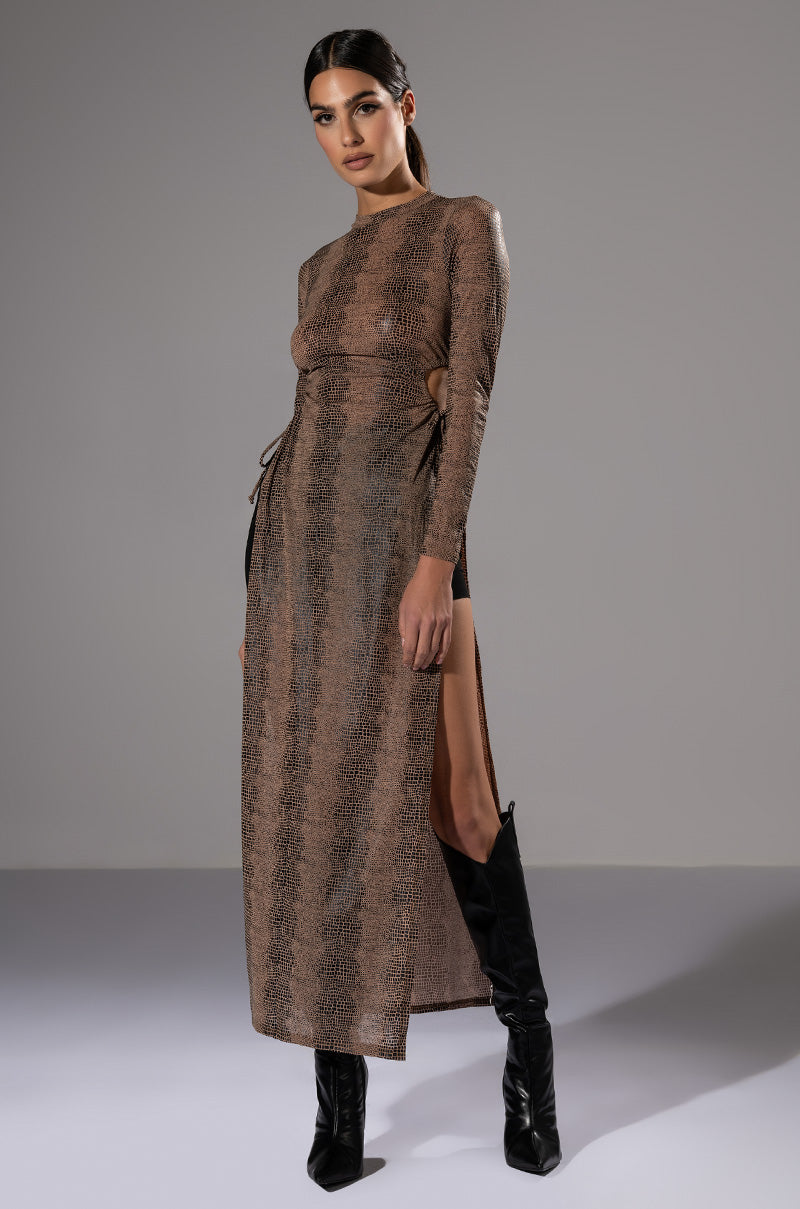 Front View Introduce Me Side Slit Maxi Dress