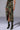 Front View Invincible Camo Cargo Midi Skirt With High Slit