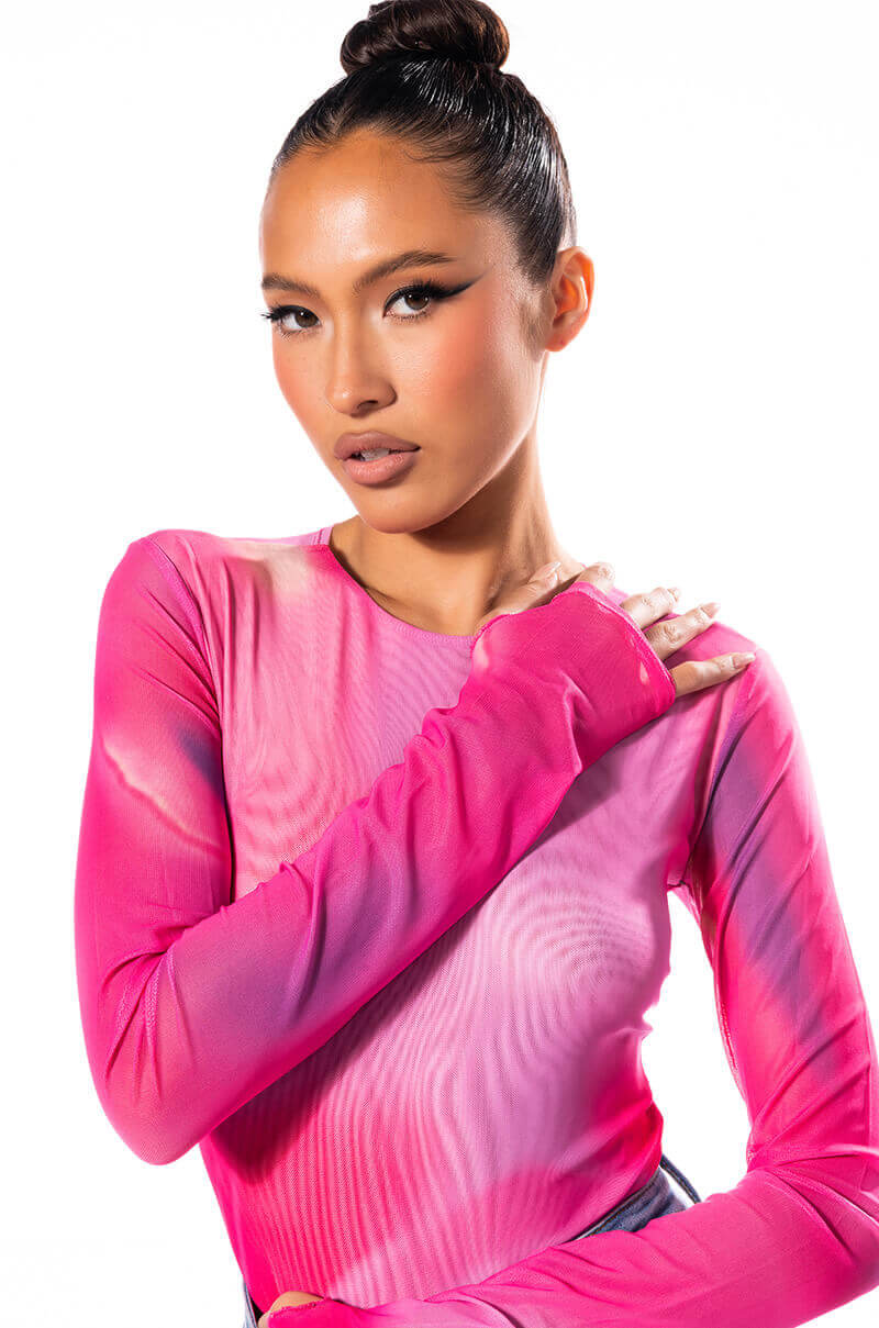 IRIS LONG SLEEVE MESH BODYSUIT view 0