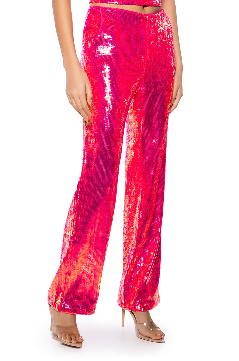 IRRESISTABLE GIRL SEQUIN WIDE LEG PANT view 0