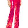 Front View Irresistible Girl Sequin Wide Leg Pant In Pink