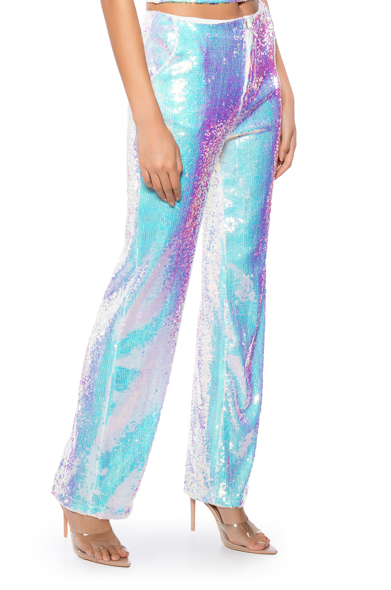 IRRESISTABLE GIRL SEQUIN WIDE LEG PANT view 0