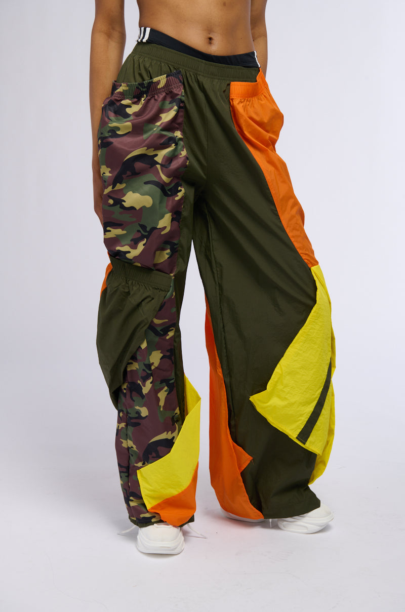 ISA CAMO AND COLORBLOCK NYLON SWEATPANT view 0