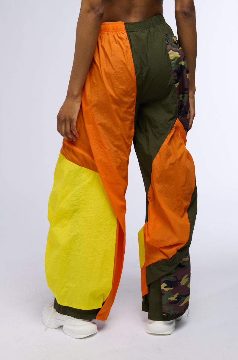 Full View Isa Camo And Colorblock Nylon Sweatpant