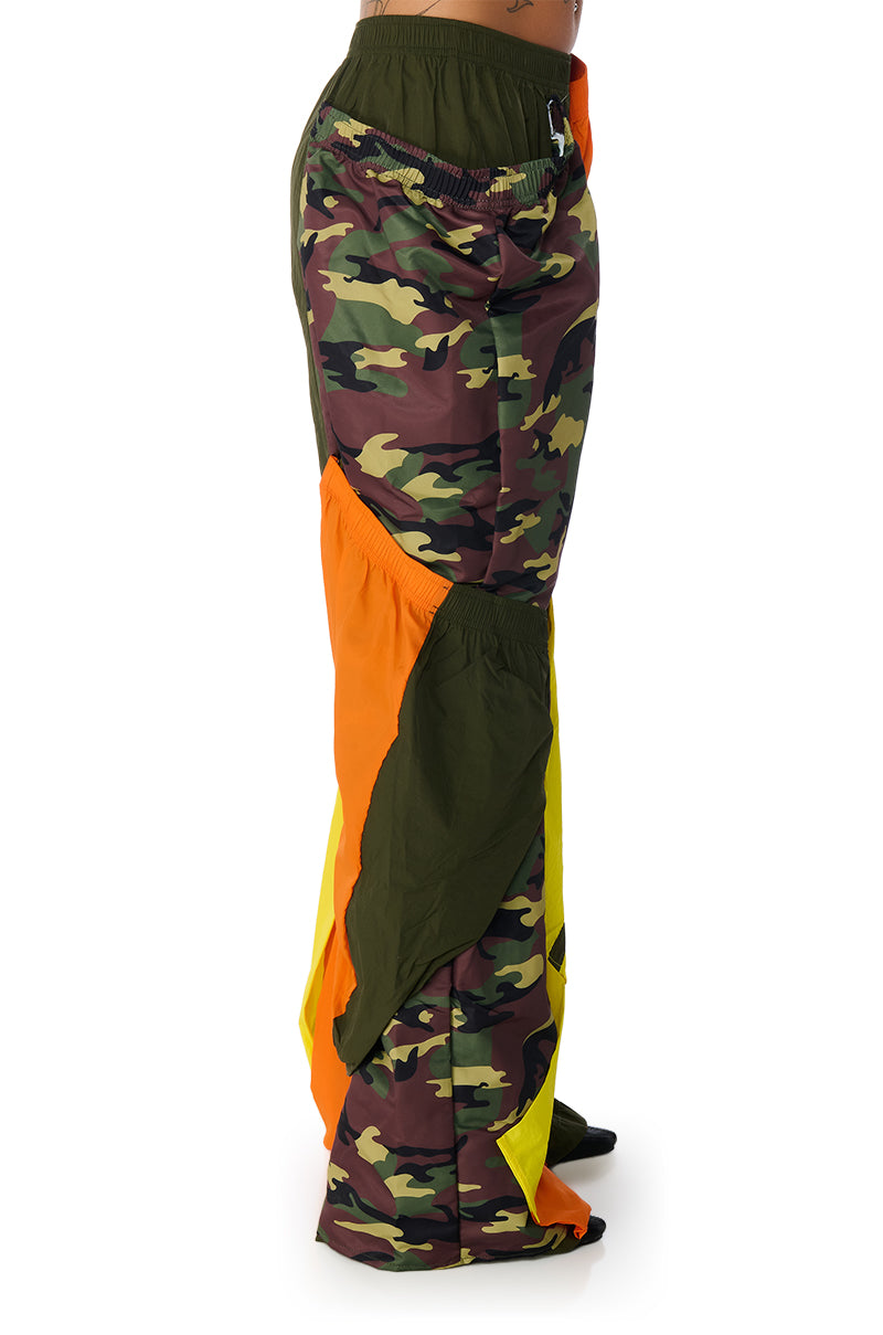 Full View Isa Camo And Colorblock Nylon Sweatpant