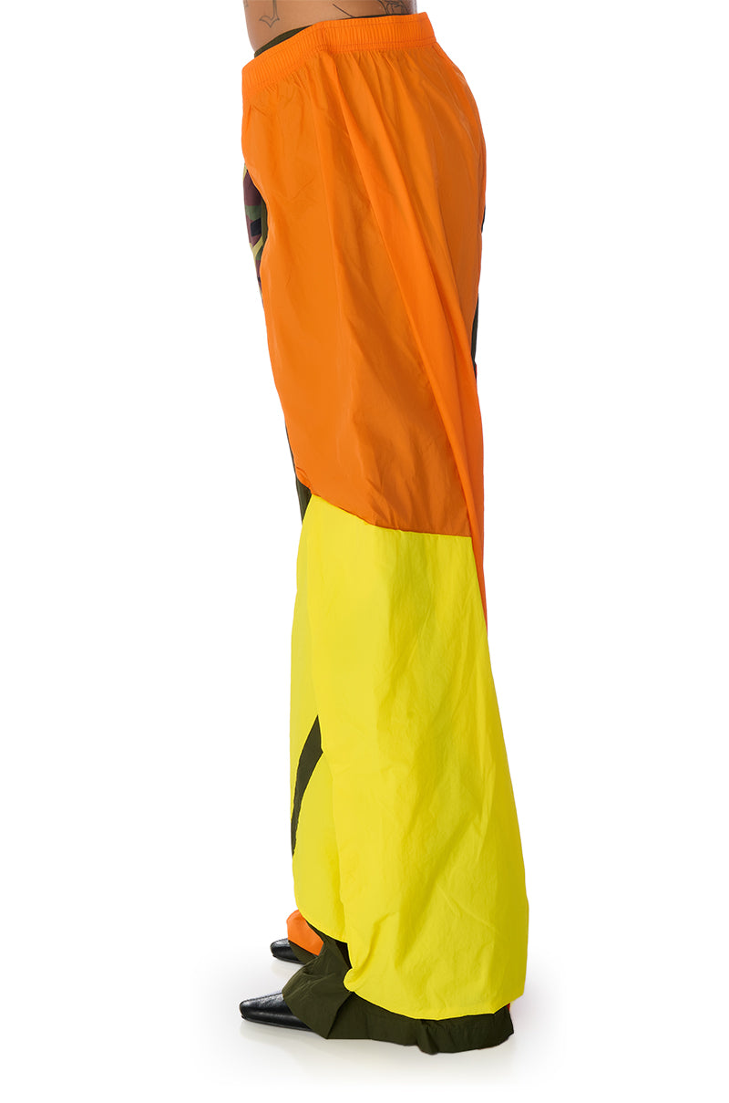Extra View Isa Camo And Colorblock Nylon Sweatpant