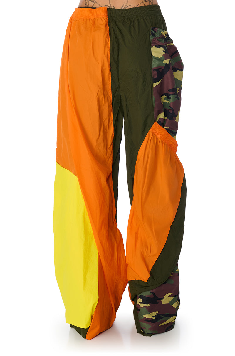 Extra View Isa Camo And Colorblock Nylon Sweatpant