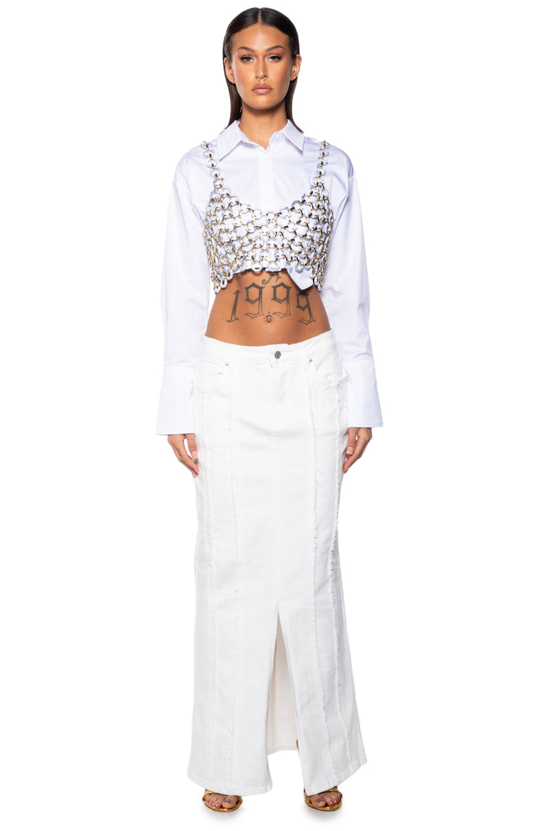 Extra View Island Girl Marbled Chain Layering Bra 7