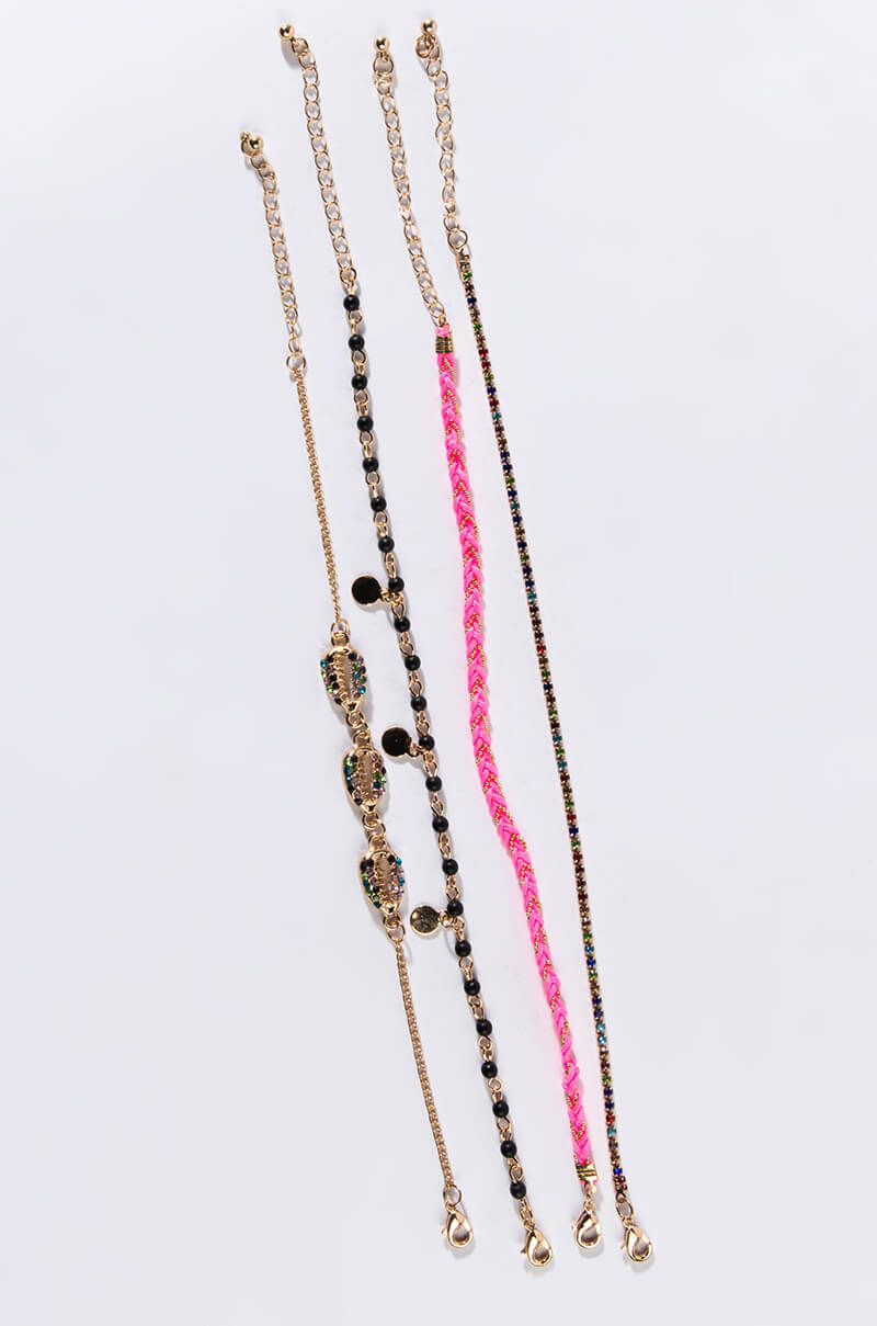 Side View Island Time Anklet Set 1