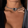 Front View Isnt She Lovely Rhinestone Choker