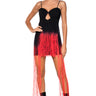 Front View Issa Look Ombre Fringe Mini Dress