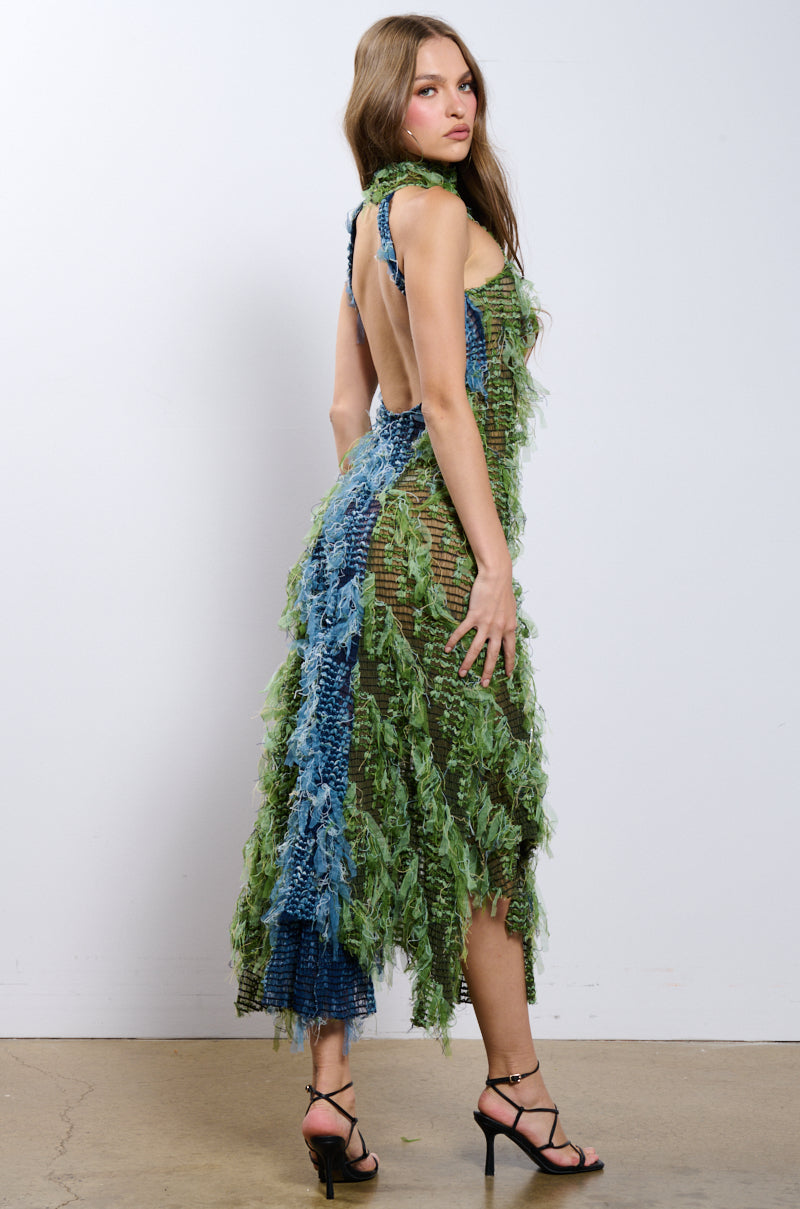 IT FACTOR MESH MAXI DRESS IN GREEN AKIRA IT FACTOR MESH MAXI DRESS IN GREEN AKIRA