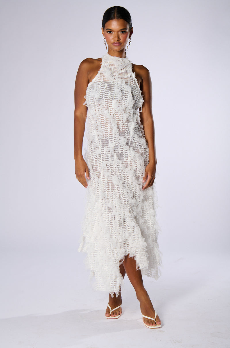 IT FACTOR MESH MAXI DRESS IN WHITE view 0