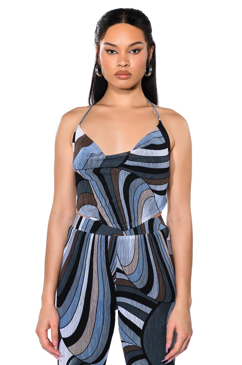 Front View It Girl Corset Tie Top