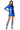 Back View It Girl Metallic Mini Dress In Royal Blue