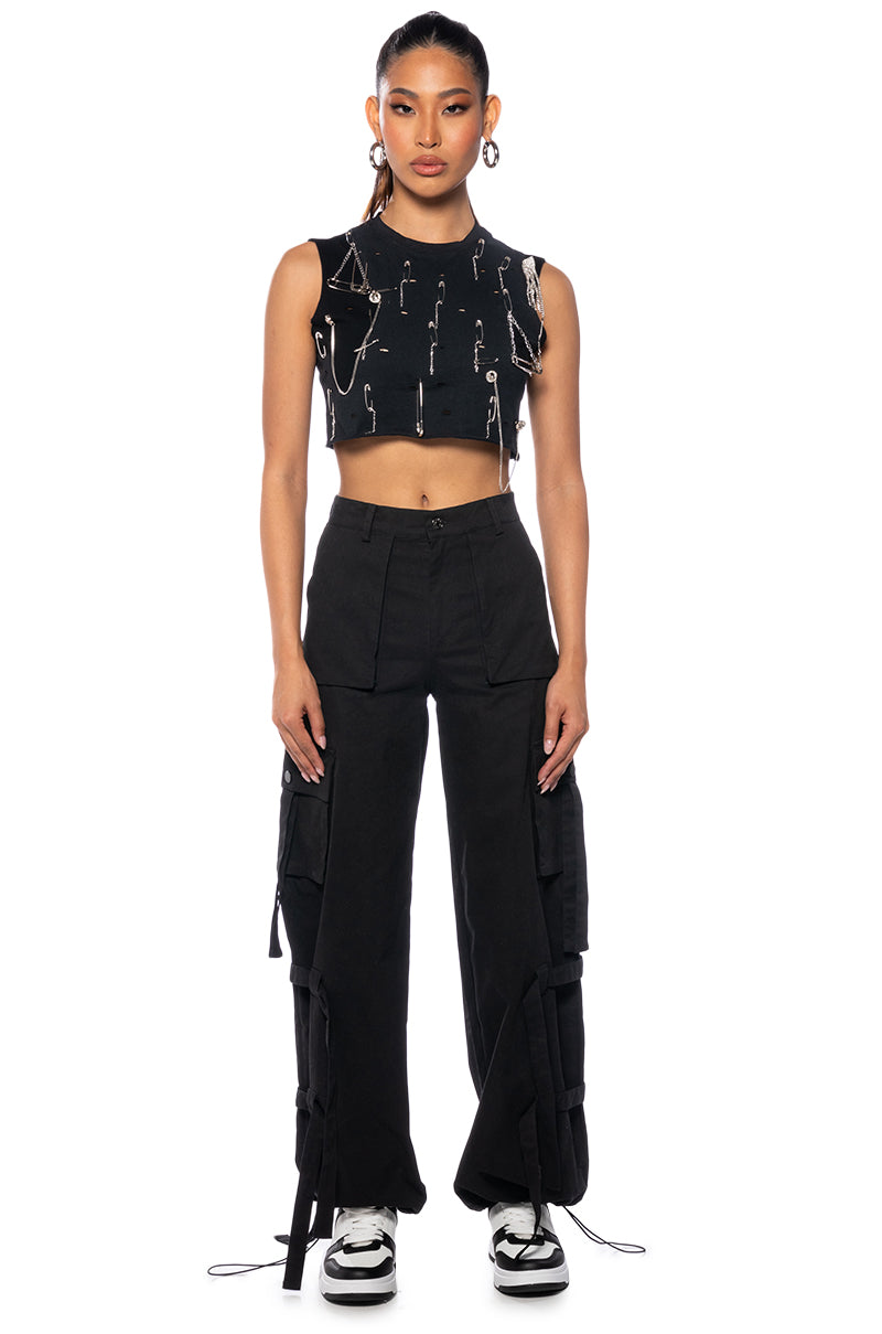 Extra View It Is Back Cargo Pants In Black