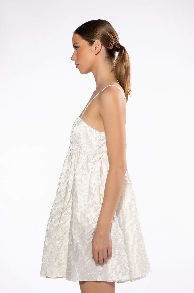 Detail View It Was A Dream Babydoll Mini Dress