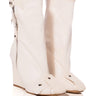 Front View Its A Look Chunky Bootie In Cream