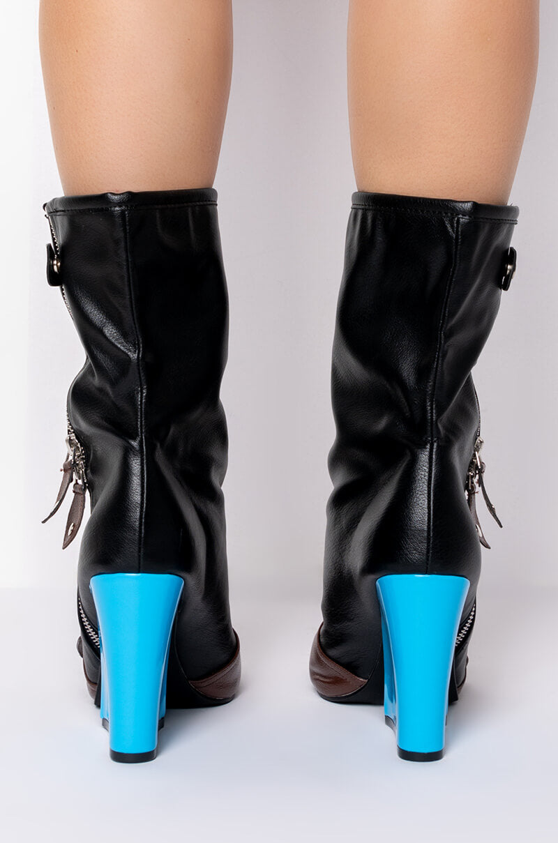Detail View Its A Look Multi Colored Chunky Bootie
