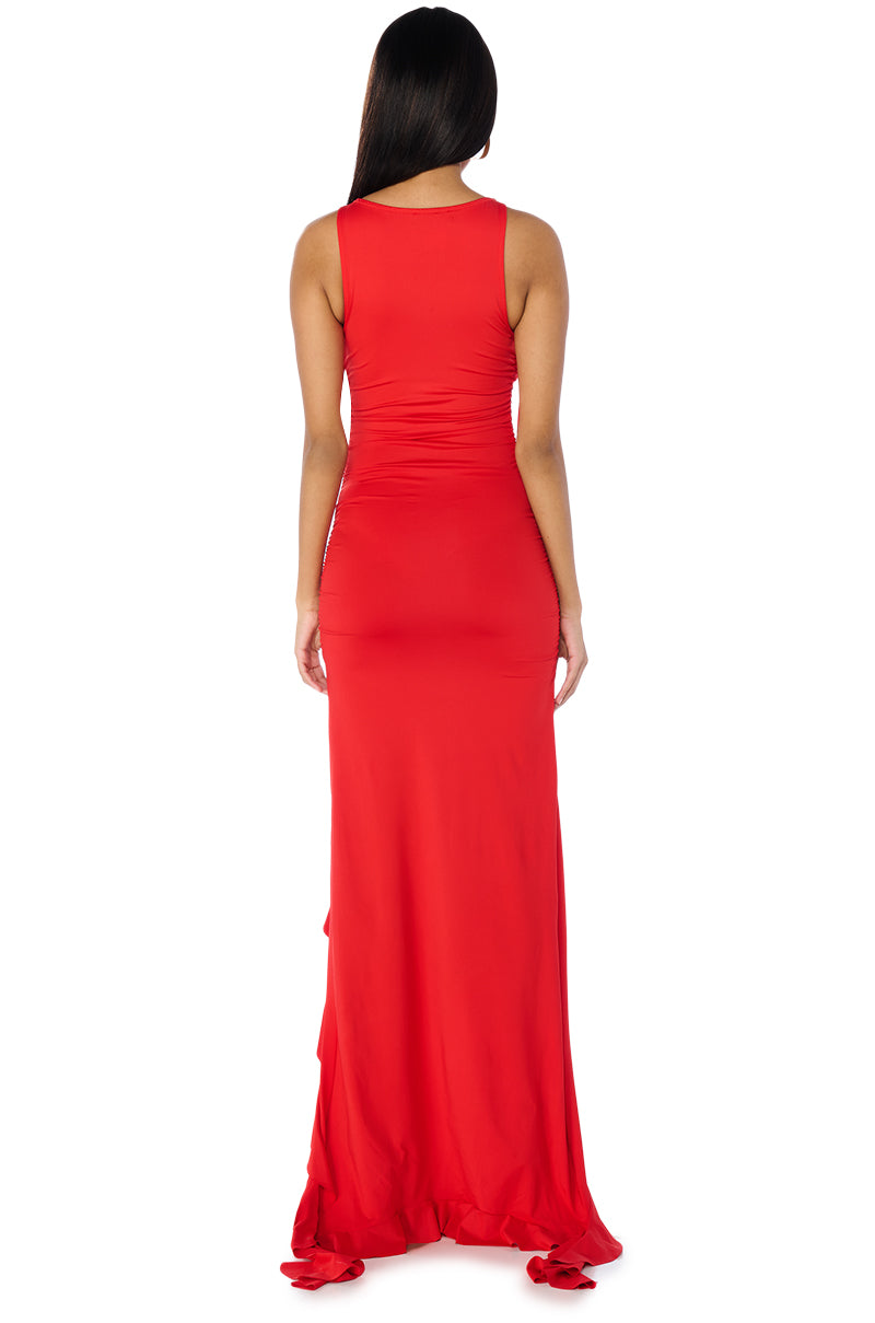 ITS A PARTY RUFFLED MAXI DRESS IN RED – AKIRA ITS A PARTY RUFFLED MAXI DRESS IN RED – AKIRA