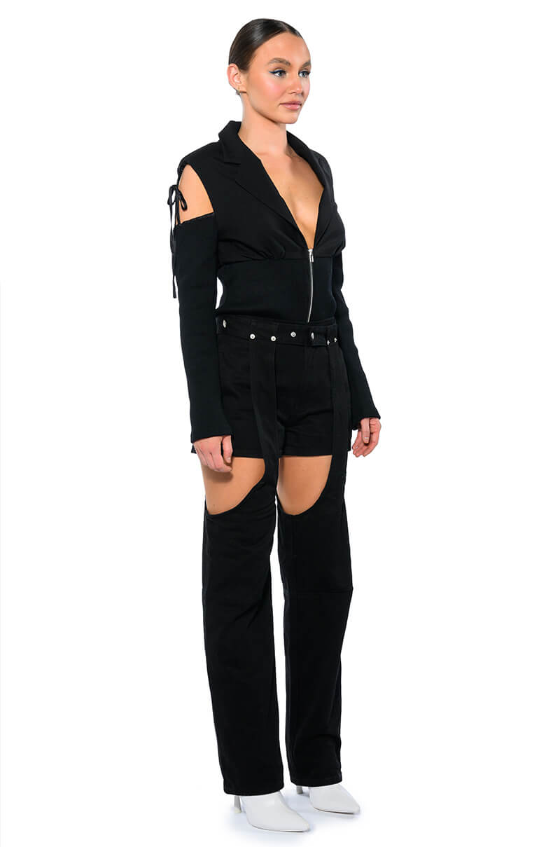 Full View Its A Vibe Denim Short And Chaps Jean