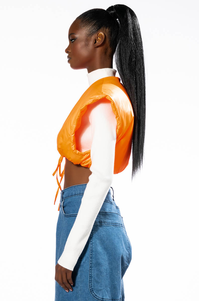 Full View Its A Wrap Puffer Crop Tank Top 4