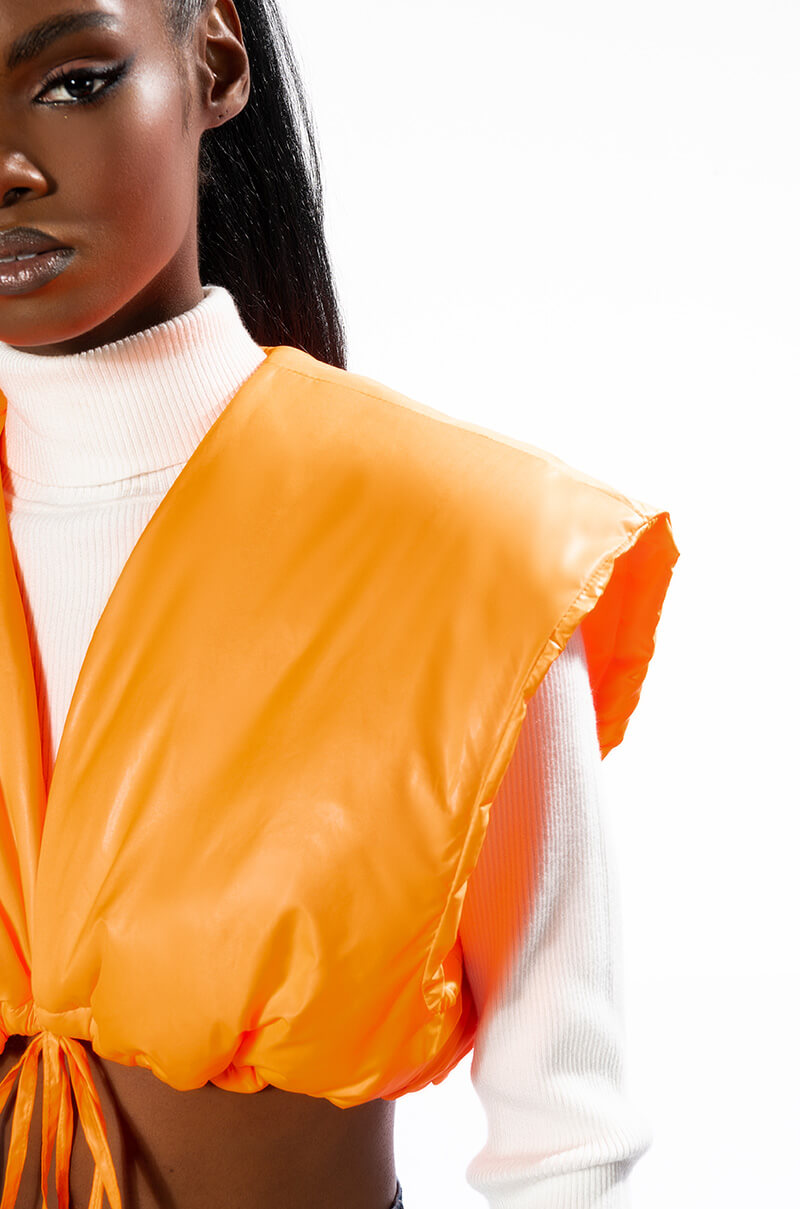 Extra View Its A Wrap Puffer Crop Tank Top 6