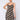 Front View Its All For You Side Drawstring Dress in Brown Multi