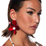 Front View Its Giving Boss Embellished Acrylic Earrings