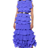 Front View Its Giving Fluted Maxi Dress