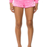 Front View Its Giving Quilted Spring Shorts In Pink