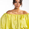 Front View Its Like That Yall Off The Shoulder Cropped Blouse