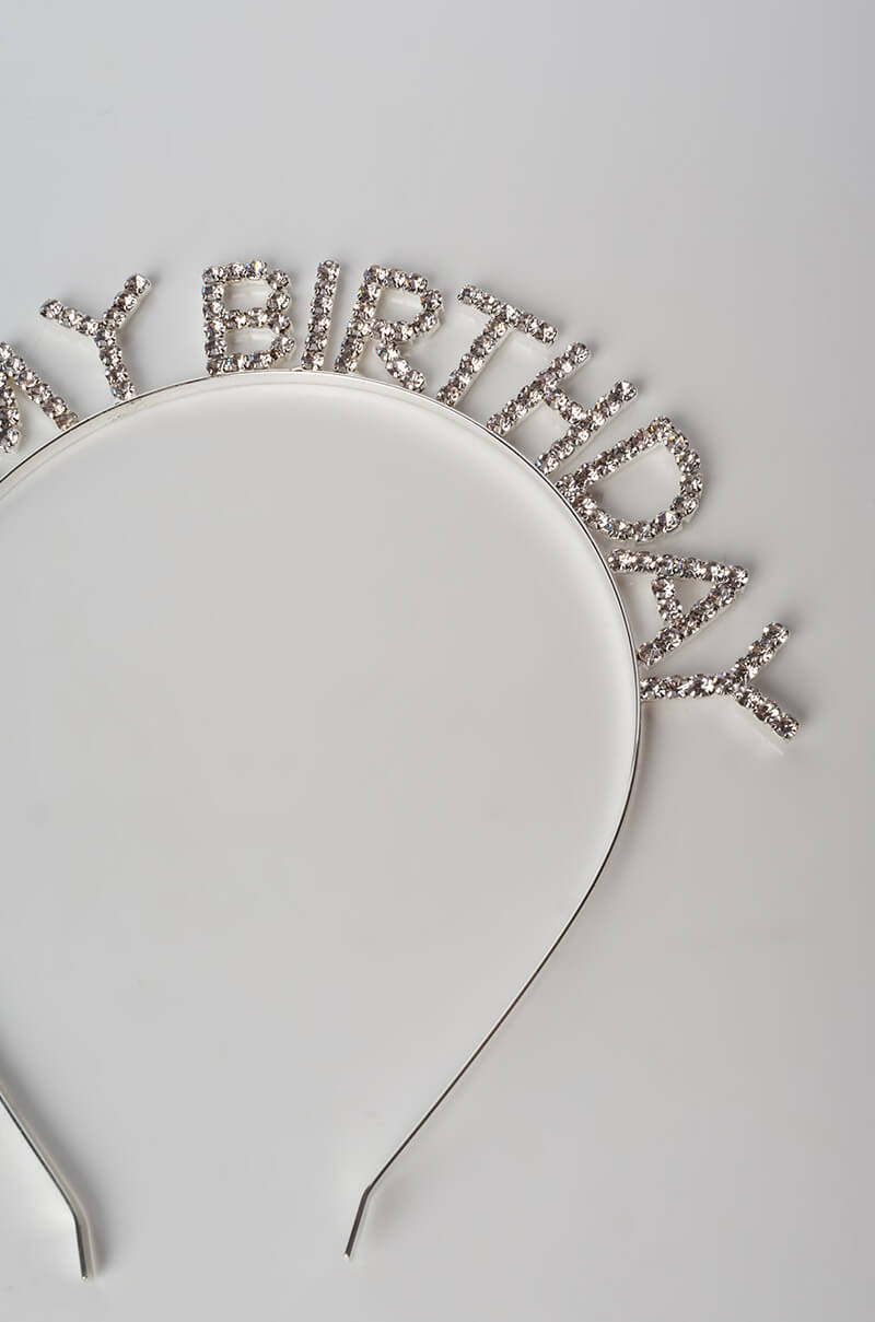 Detail View Its My Birthday Rhinestone Headband