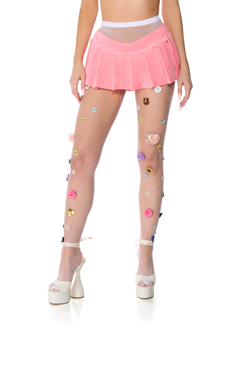 Side View Its Poppin Embellished Tights
