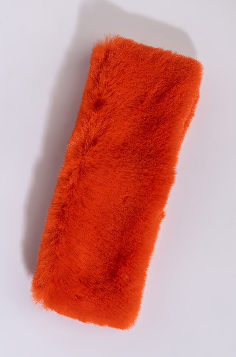 Side View Its So Fluffy I Could Die Orange Headband