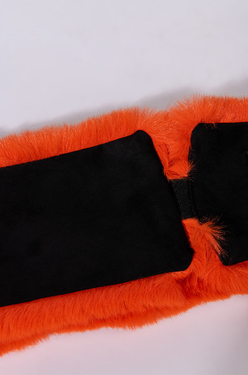 Back View Its So Fluffy I Could Die Orange Headband