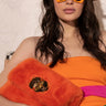 Front View Its So Fluffy I Could Die Orange Purse