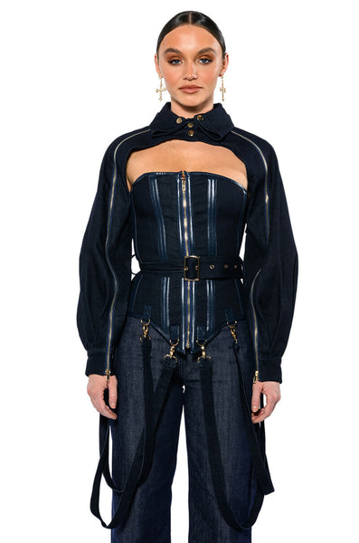 IT'S THE DETAILS FOR ME DENIM CORSET AND CROPPED JACKET – AKIRA IT'S THE DETAILS FOR ME DENIM CORSET AND CROPPED JACKET – AKIRA