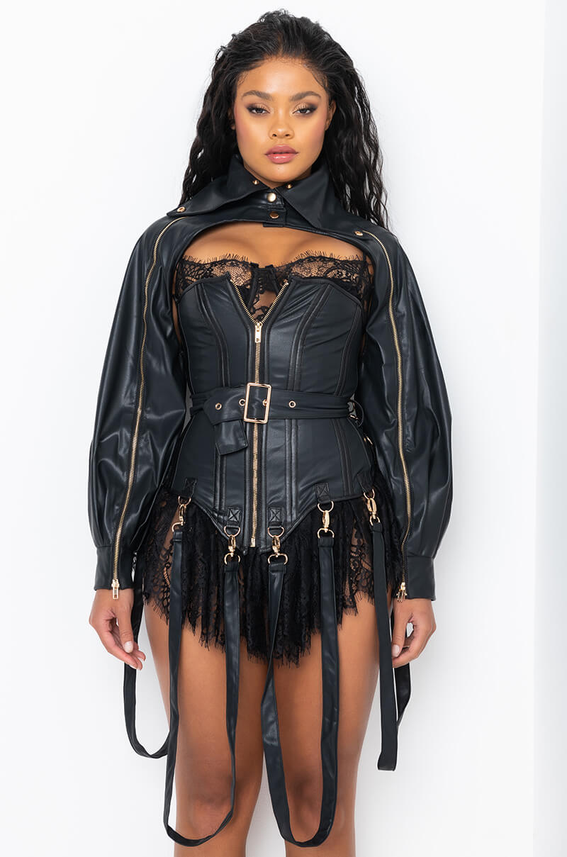 Full View Its The Details For Me Pu Corset And Jacket