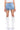 Front View Its The Remix Asymmetrical Denim Mini Skort