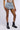 Front View Its The Remix Asymmetrical Denim Mini Skort