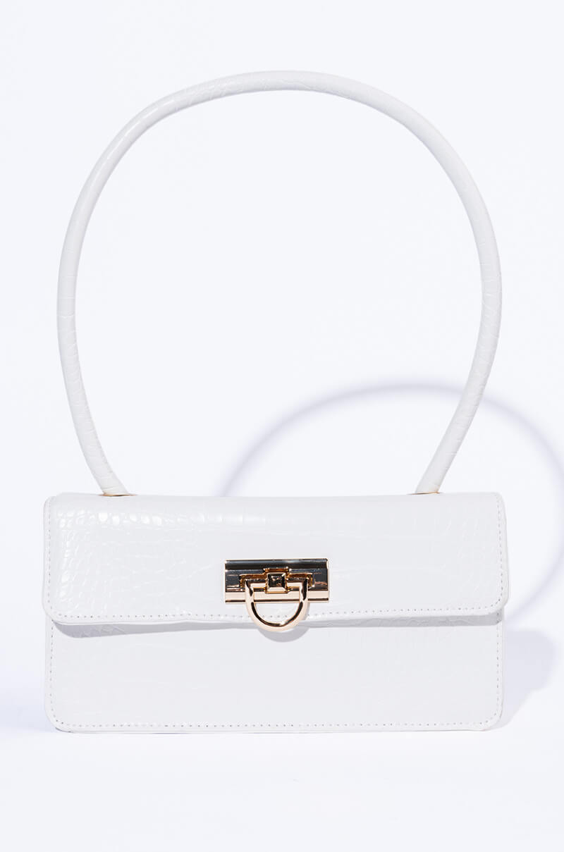 Side View Its The White Croc Purse For Me