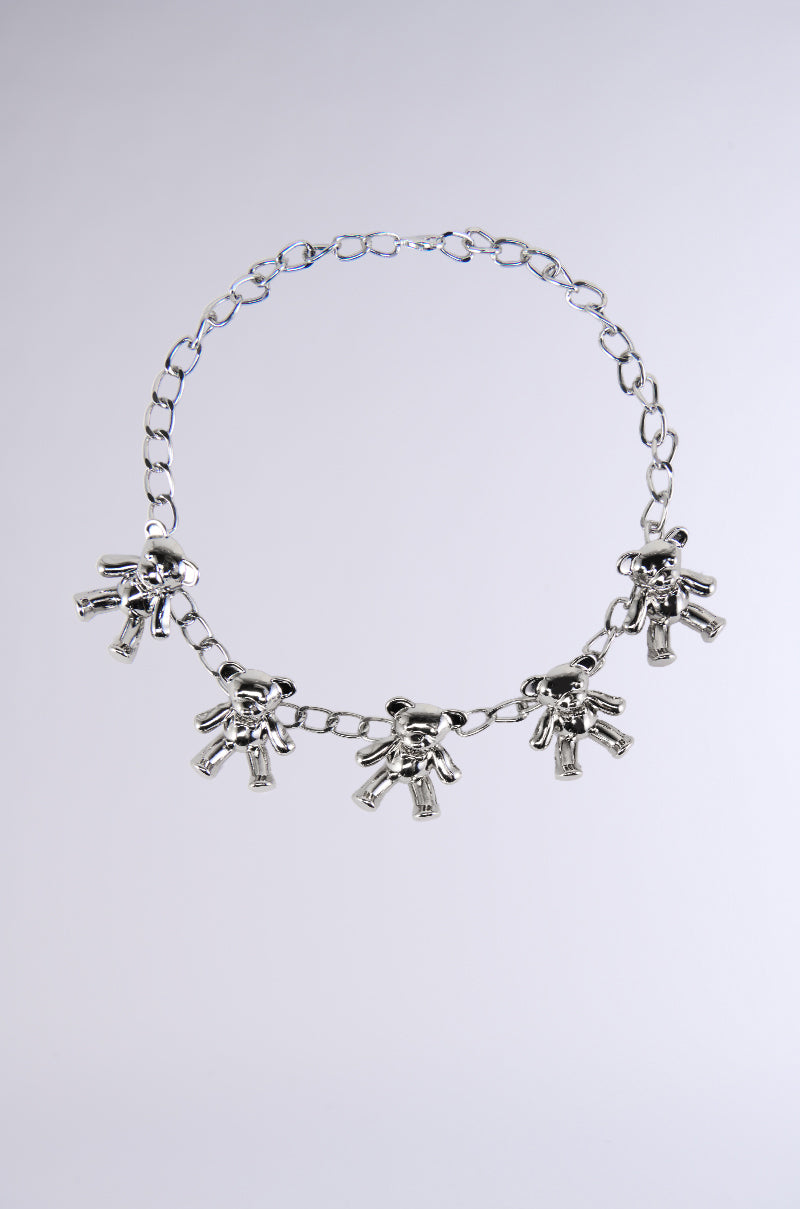 Side View Itty Bitty Bear Necklace