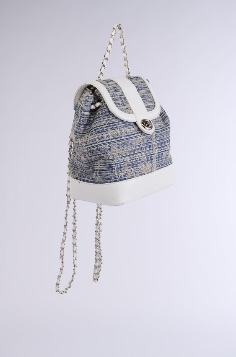 Back View Ivy Denim Backpack