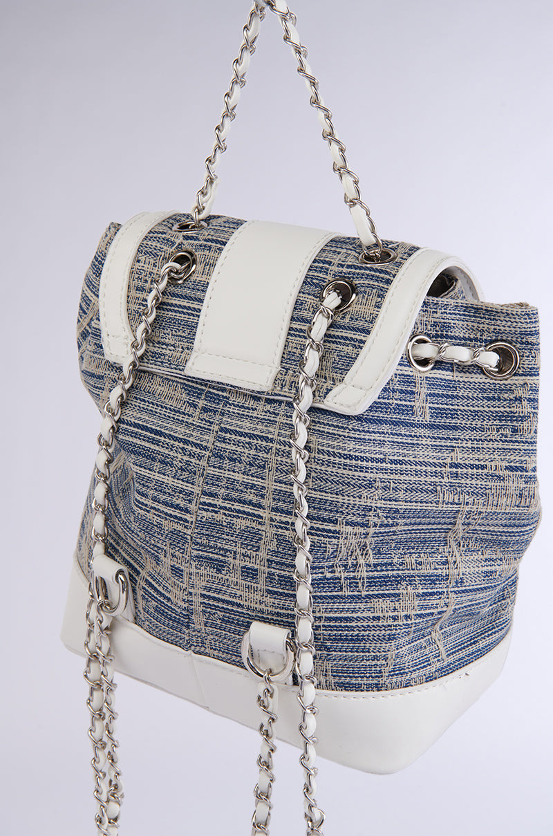 Detail View Ivy Denim Backpack