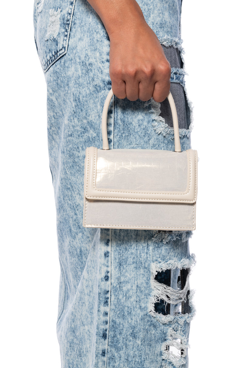 Front View Jaded Top Handle Mini Bag 0