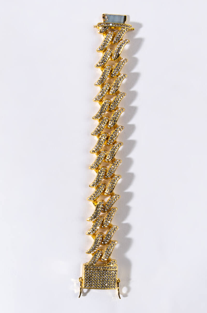 Side View Jagged Link Icy Bracelet 1